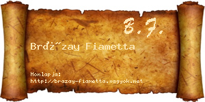 Brázay Fiametta névjegykártya